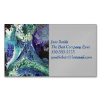 La Laguna #1 painting in blue, teal  Business Card