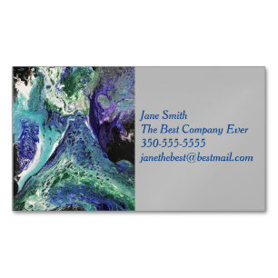 La Laguna #1 painting in blue, teal  Business Card