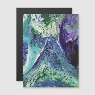 La Laguna #1 painting in blue, teal, white  Magnet