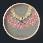 Lā Lei by Wander With Aloha Clock<br><div class="desc">Celebrating the art of lei making,  sharing Aloha through lei and the adorned beauty of Hawaii’s most fragrant flowers.</div>