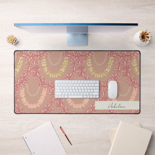 Lā Lei - Plumeria, Personalised Desk Mat (Office 1)
