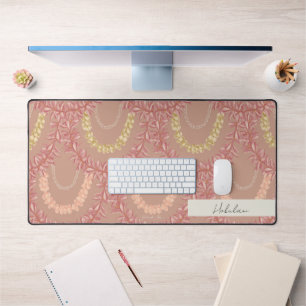 Lā Lei - Plumeria, Personalized Desk Mat