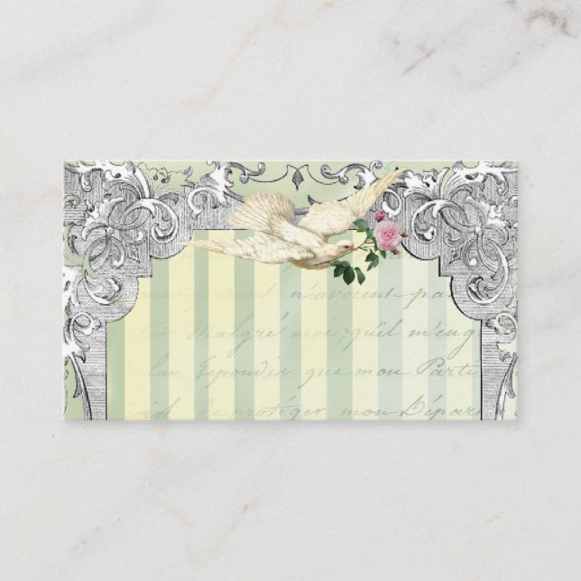 La Lettre D’amour Dove Place Card (Front)