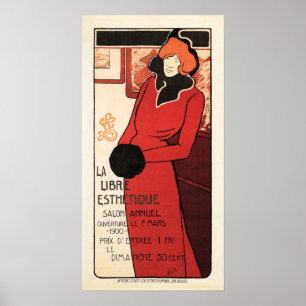 LA LIBRE ESTHETIQUE Belgian Beauty Exposition 1900 Poster