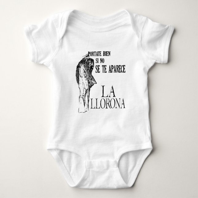 La Llorona Spanish Baby Bodysuit (Front)