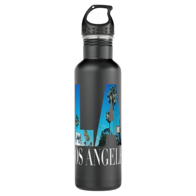 La Los Angeles California Souvenir Beach City West 710 Ml Water Bottle (Front)
