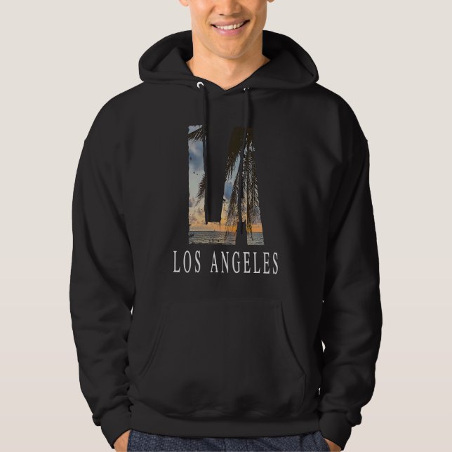 La Los Angeles California Souvenir Beach City West Hoodie (Front)