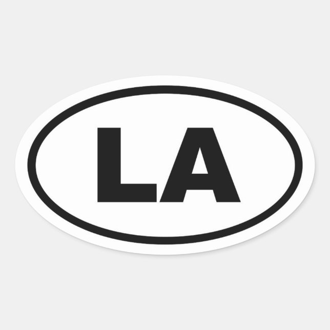 LA Los Angeles Oval Sticker (Front)