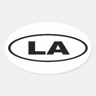 LA Los Angeles Oval Sticker