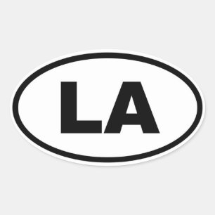 LA Louisiana Oval Sticker