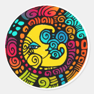 La Luna / Moon whimsical sticker sheet