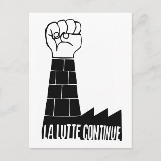 La lutte continue postcard