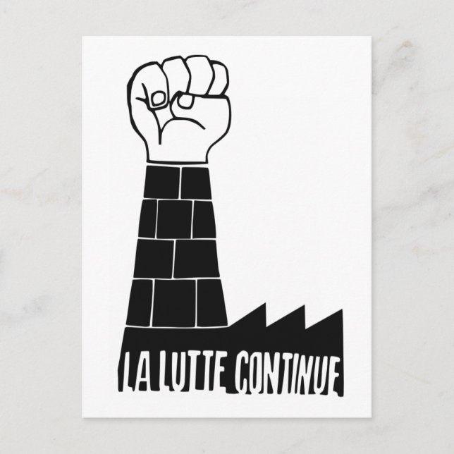 La lutte continue postcard (Front)
