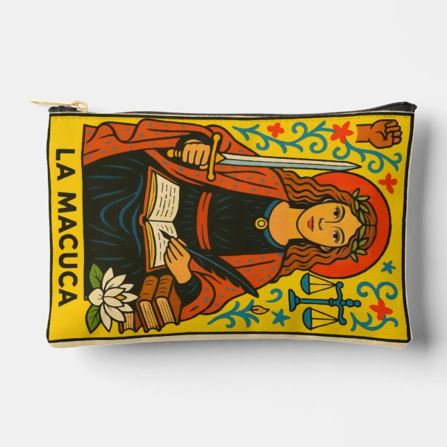 La Macuca Tarot Loteria Card zip bag (Front)
