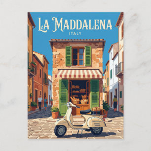 La Maddalena Town Italy Postcard