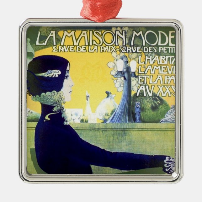La Maison Moderne Art Noveau Metal Tree Decoration (Front)