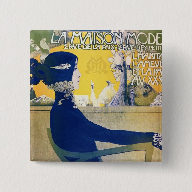 La Maison Moderne, c.1902 15 Cm Square Badge (Front)