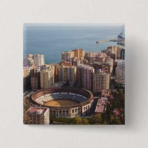 La Malagueta Bullring And Port 15 Cm Square Badge