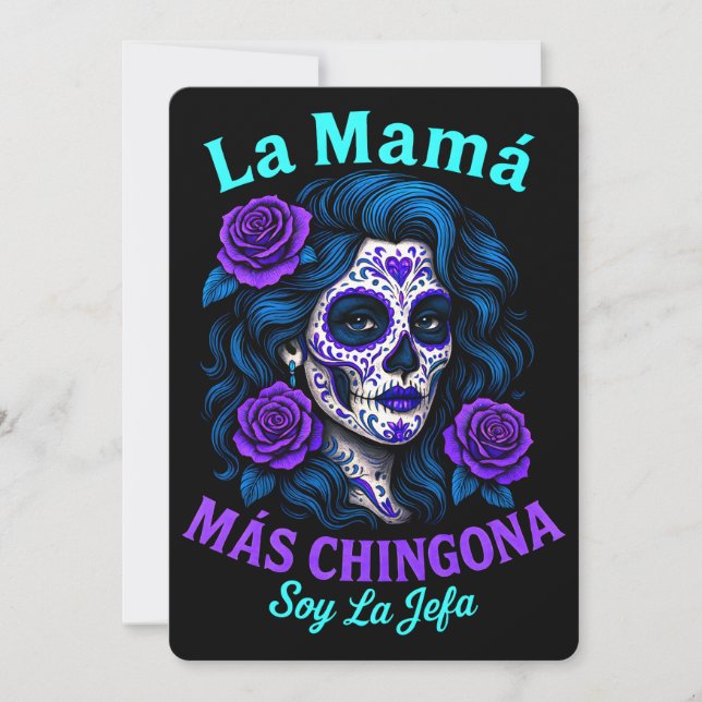 La Mamá Más Chingona Funny Spanish Mum Invitation (Front)