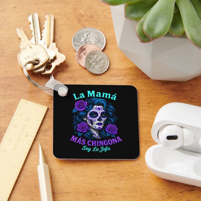 La Mamá Más Chingona Funny Spanish Mum Key Ring (Desk)