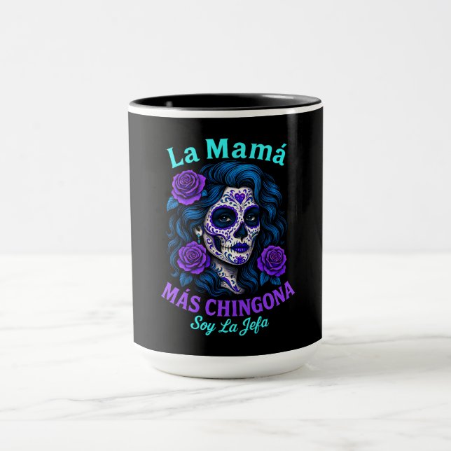 La Mamá Más Chingona Funny Spanish Mum Mug (Center)