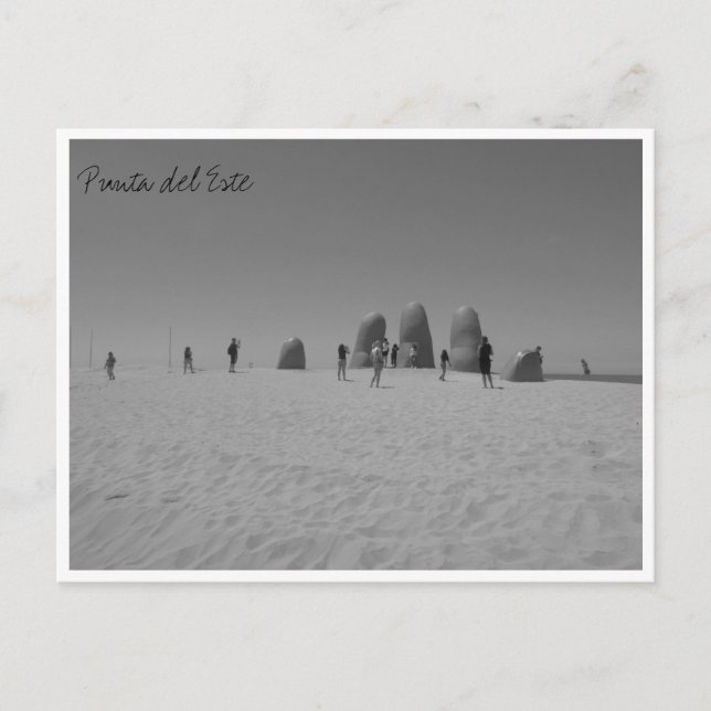 la mano black and white postcard (Front)