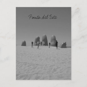 la mano punta black and white postcard