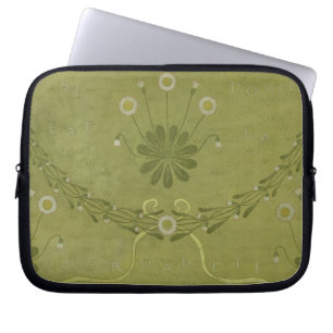 'La Margarete' wallpaper design, printed by Jeffre Laptop Sleeve