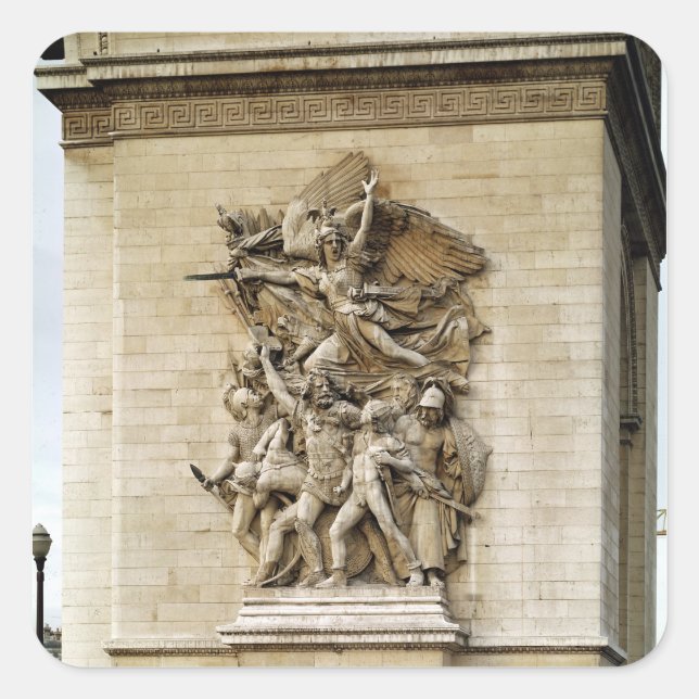 La Marseillaise Square Sticker (Front)