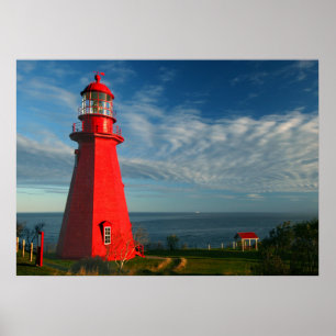 La Martre Lighthouse   Matane On The Gaspe Poster