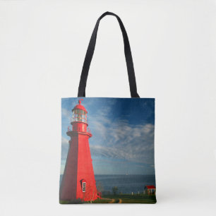 La Martre Lighthouse Matane On The Gaspe Tote Bag