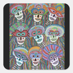 La Mascarada de los Muertos Square Sticker