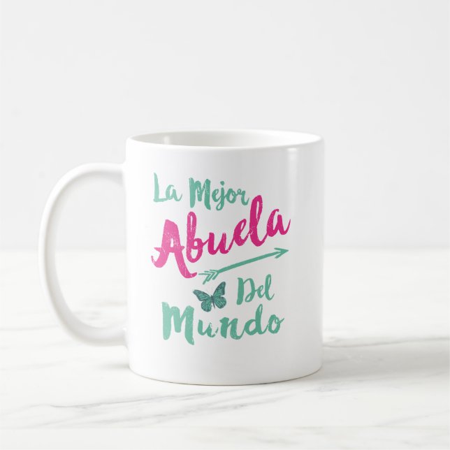 La Mejor Abuela Del Mundo Grandma Mothers Day Coffee Mug (Left)