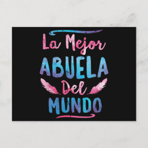 La Mejor Abuela Del Mundo Grandma Mothers Day Postcard