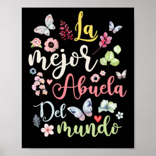 La Mejor Abuela del Mundo Hispanic Grandma Poster
