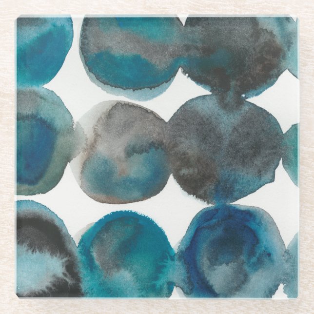 La Mer - Circles Glass Coaster (Front)