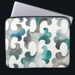 La Mer Laptop Sleeve<br><div class="desc">La Mer VIII by Chariklia Zarris. Watercolor pattern creating unique repeating shapes against a white background.</div>