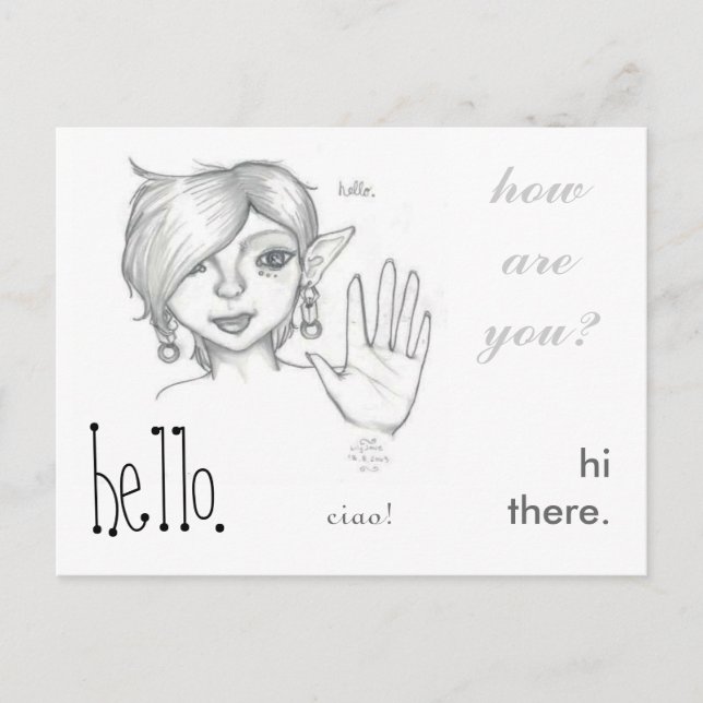 La Mia Amica. Postcard (Front)