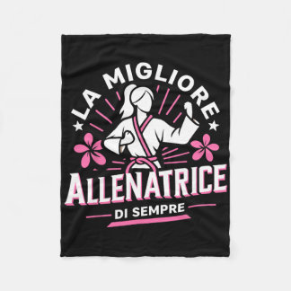 La Migliore Allenatrice Idee Regalo Maestra Karate Fleece Blanket