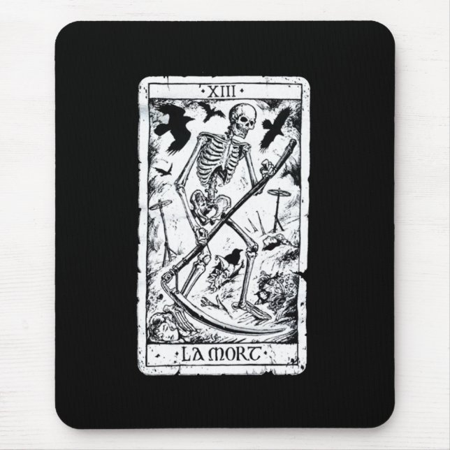 La Mort Tarot Card Mouse Mat (Front)