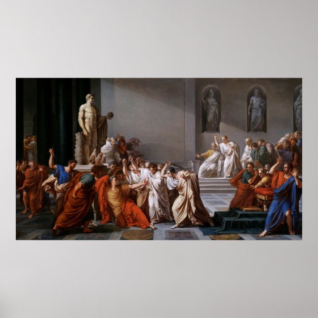 La morte di Cesare by Vincenzo Camuccini Poster (Front)