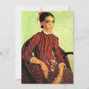 La Mousme, Sitting by Vincent van Gogh Invitation