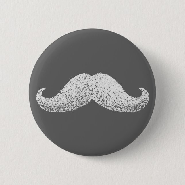 La Moustache (Dark) 6 Cm Round Badge (Front)