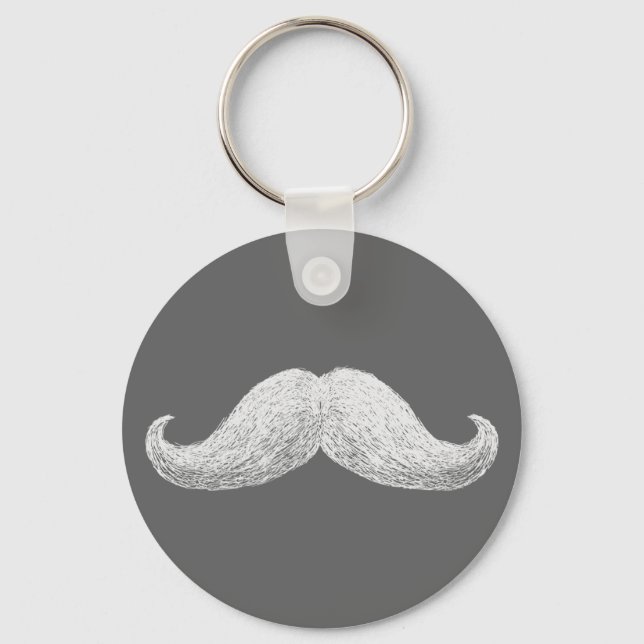 La Moustache (Dark) Key Ring (Front)
