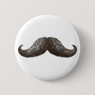 La Moustache (Light) 6 Cm Round Badge