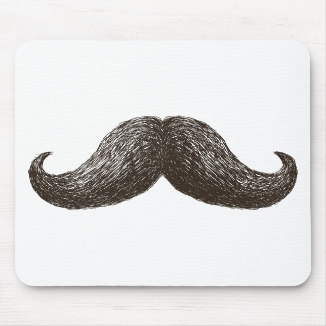 La Moustache (Light) Mouse Mat (Front)