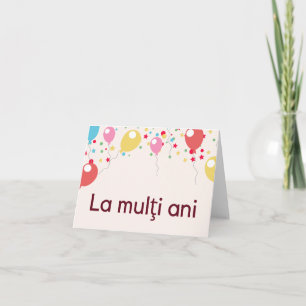 La mulţi ani, Romanian birthday  Card