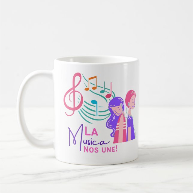 La musica Nos Une Coffee Mug (Left)
