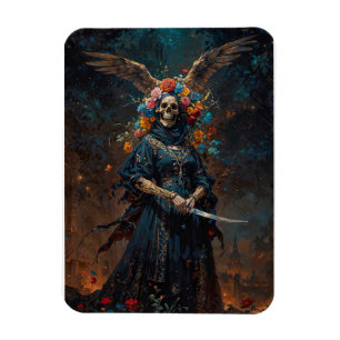 La Niña Negra Santa Muerte Magnet
