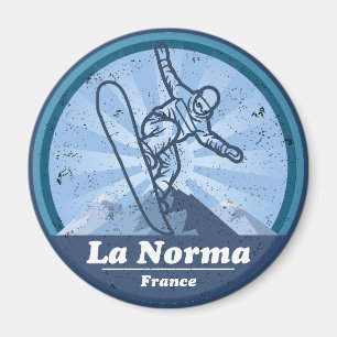La Norma Station de ski - Snowboard Magnet
